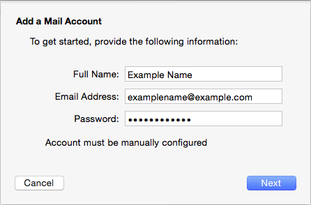 mac mail password required