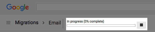 The Migration Progress indicator.