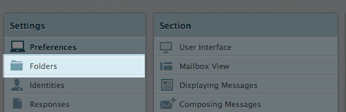 Roundcube Folders